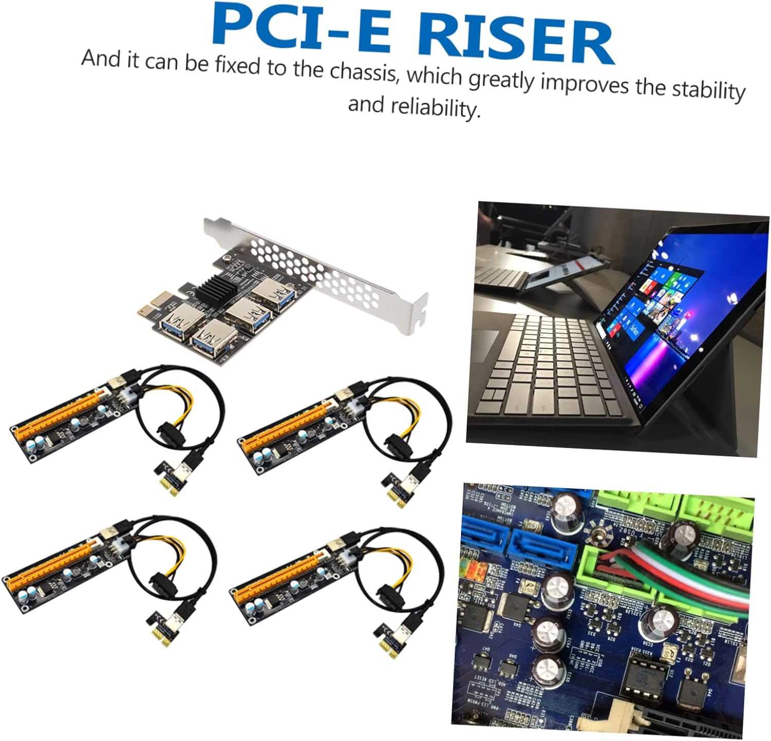 Uonlytech Pci E Extender Port USB Adapter with Plated Connectors Stable Pci Express Riser Card for Desktop Chassis Design Reducing Cable Clutter High Data Integrity Compatible with Pcie