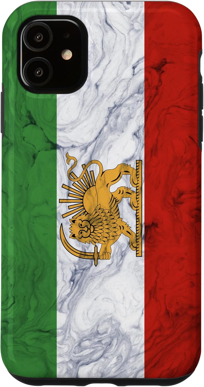Persia Flag and Elegant Background - Persian Pride Case for iPhone 15