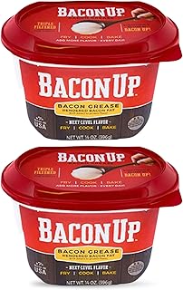 Bacon UpⓇ Bacon Grease for Cooking - 14 Ounce Tub for Cooking, Frying and Baking 2 Pack