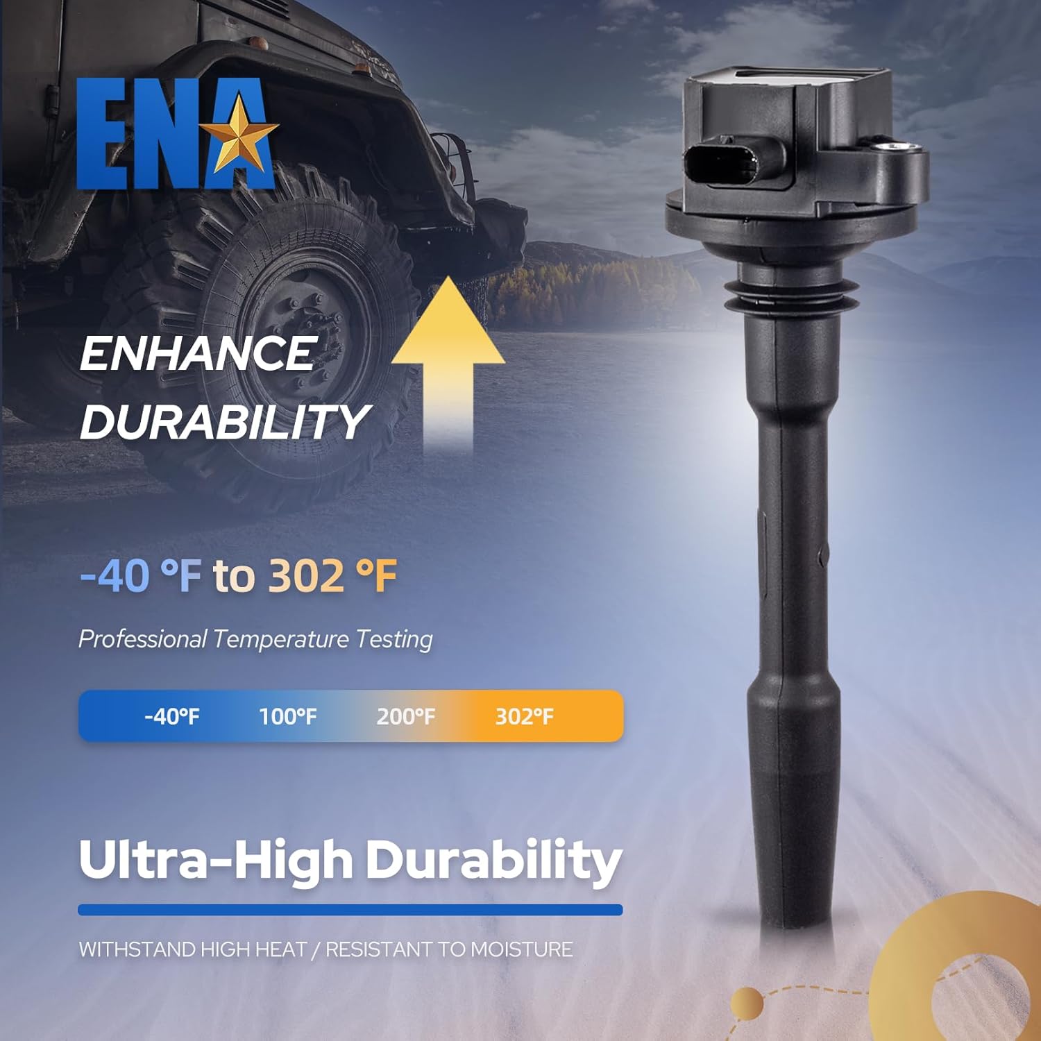 ENA Ignition Coil UF835 Compatible with Ford 2018-2021 F-150, 2018-2020 Mustang, 2020 Lobo, V8 5.0L Replace for JR3E-12A366-AB JR3Z-12029-A Set of 7