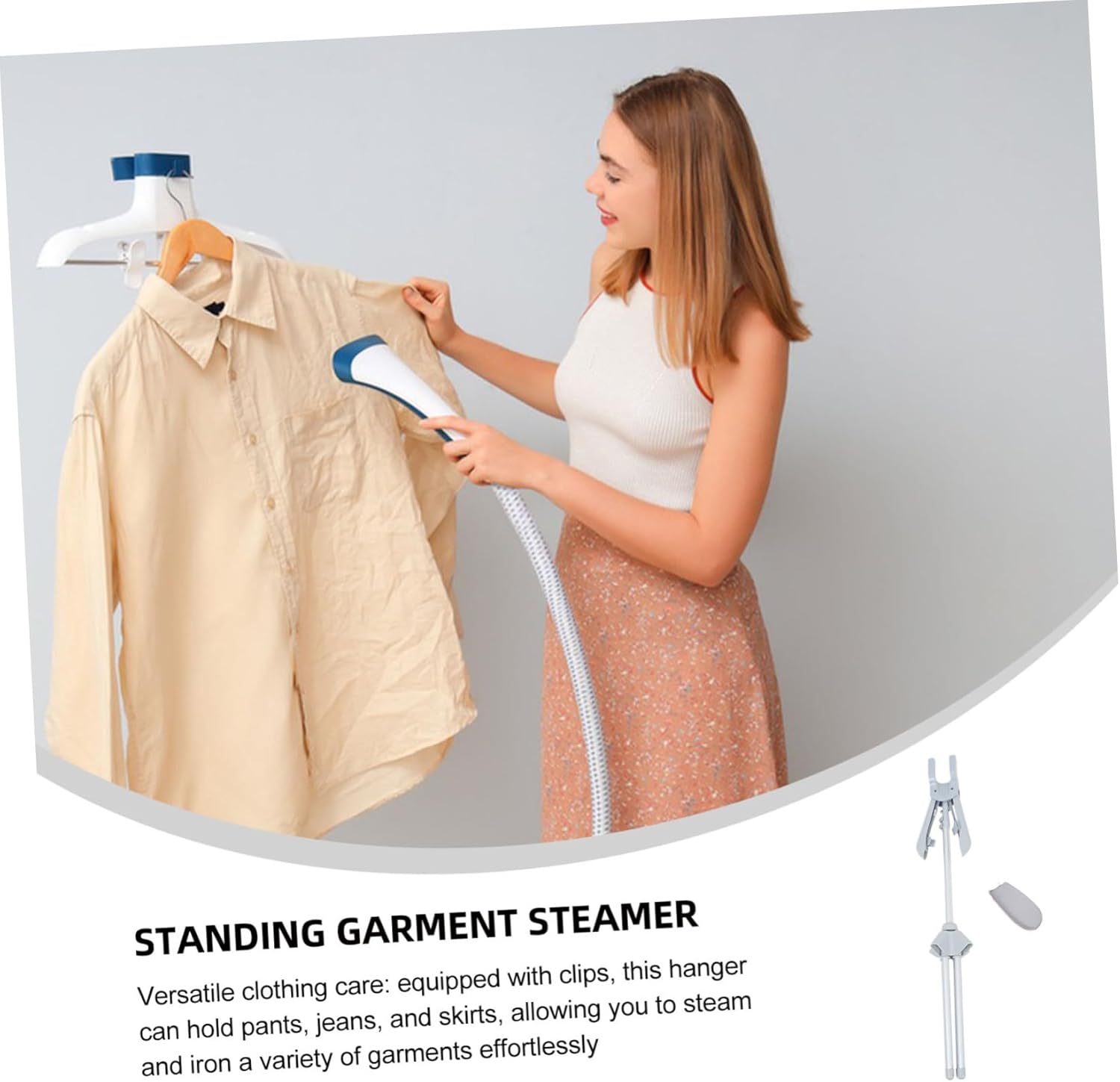 Cabilock Handheld Steam Ironing Rack Garment Hanger Clothes Drying Stand Complete Steaming Package Included
