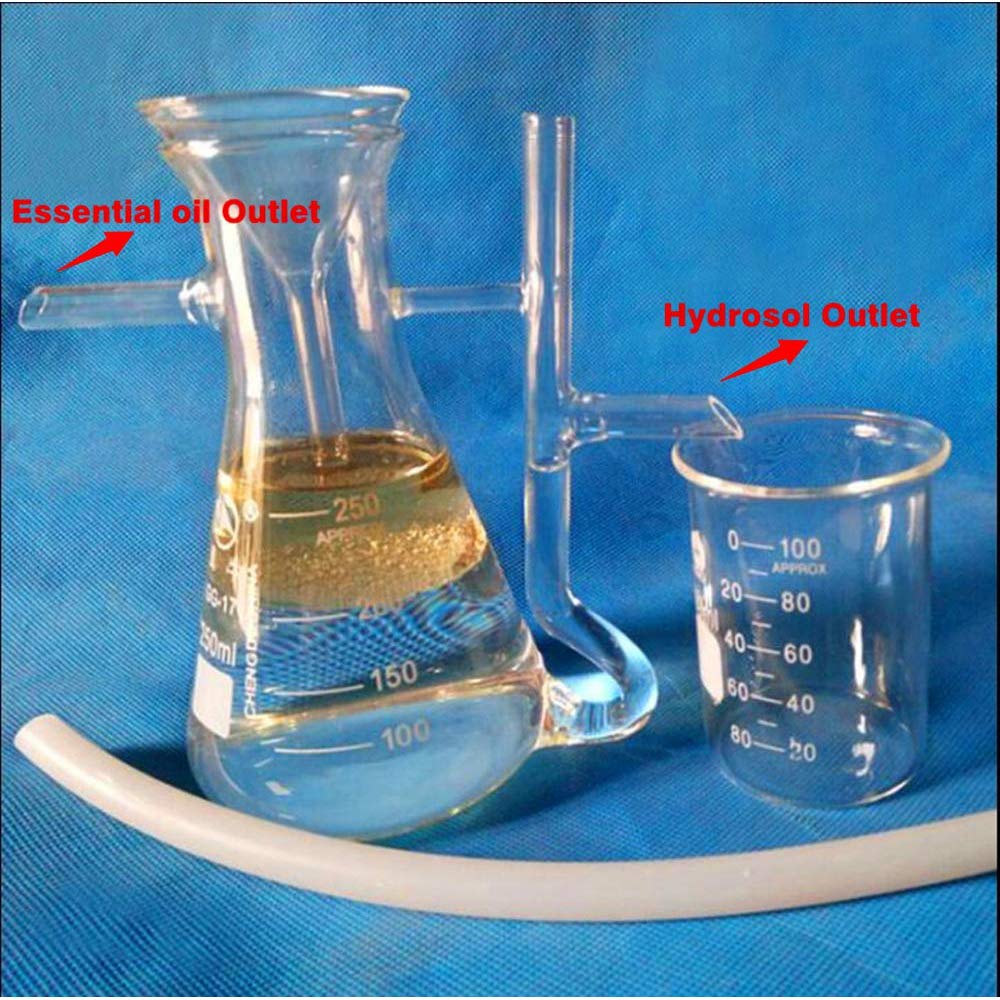 Eau Huile essentielle Séparateur laboratoire distillation Verrerie Kits Eau Pure Huile Rosée Bouteille Collecteur Récepteur 250ml 500ml 1000ml (1000ml)