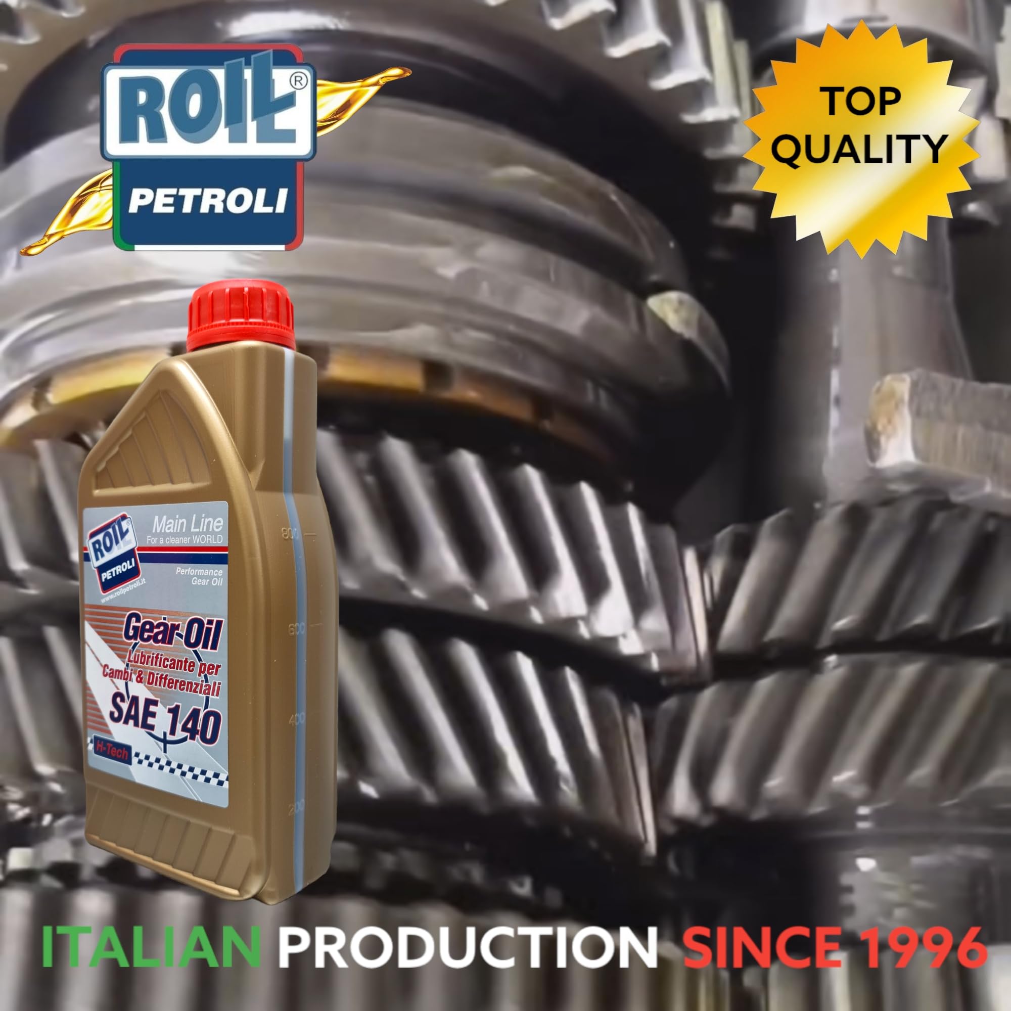 2 Litri di Roil GEAR CD SAE 140 - Olio Minerale per cambi manuali, differenziali, trasmissioni manuali, ingranaggi ipoidi, assali