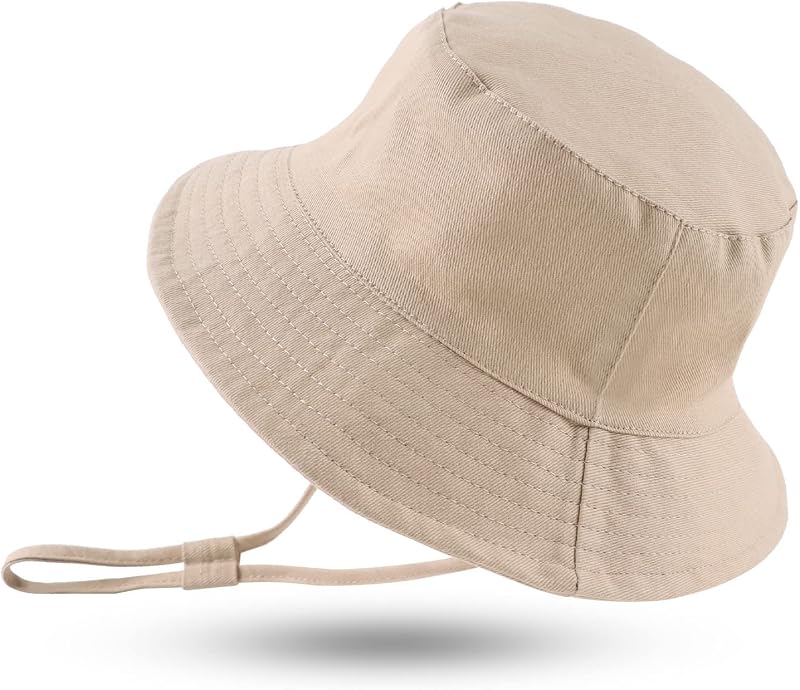 XIAOHAWANG Large Bord Chapeau de Soleil Bébé Enfant Bonnet d’été pour Garçon Fille Anti-UV Casquette Réglable