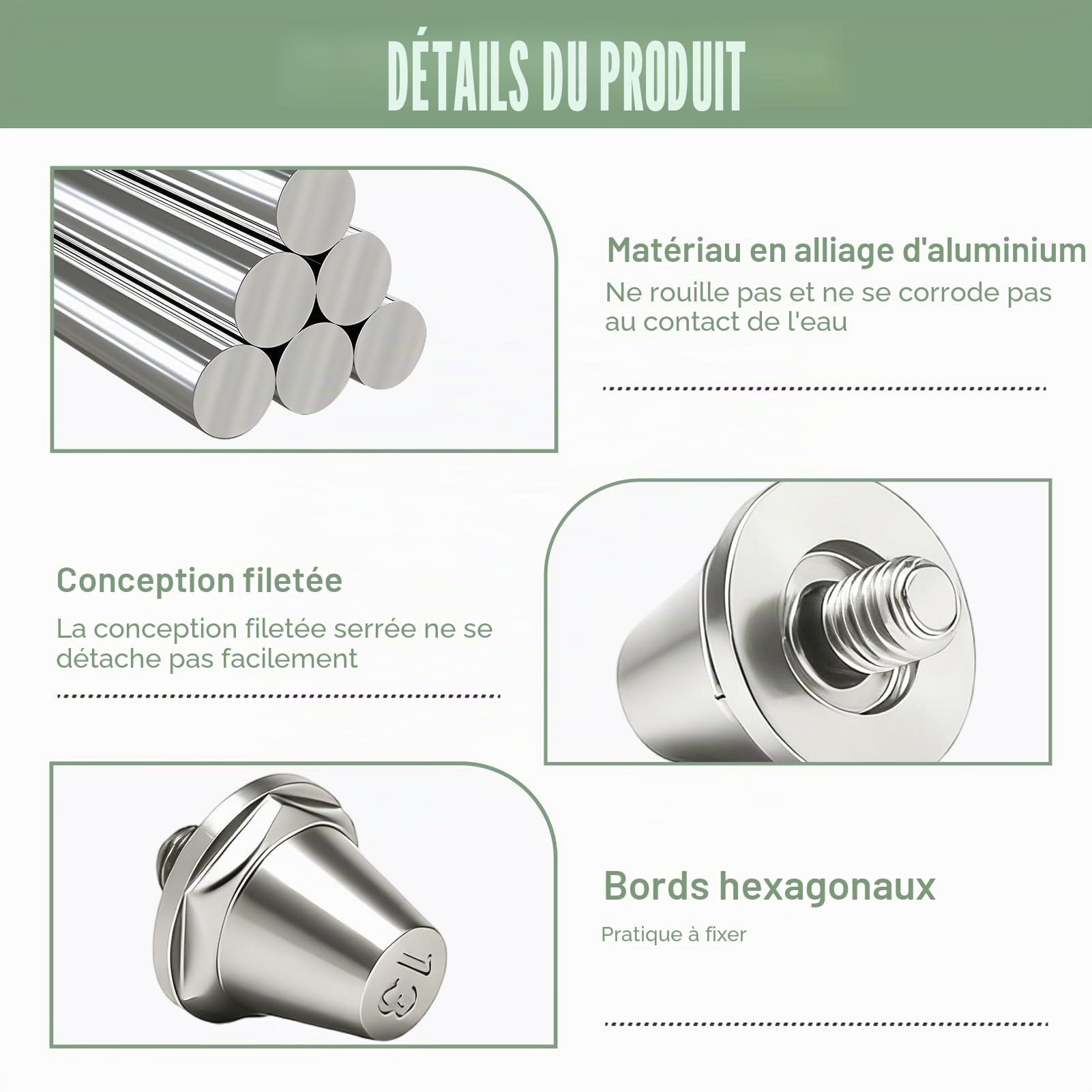 12 Pièces Crampons de Football en Aluminium, Pointes Métalliques de Rugby, Clous de Rechange à Visser pour Chaussures de Sport 11 mm, 13 mm (2 Tailles)