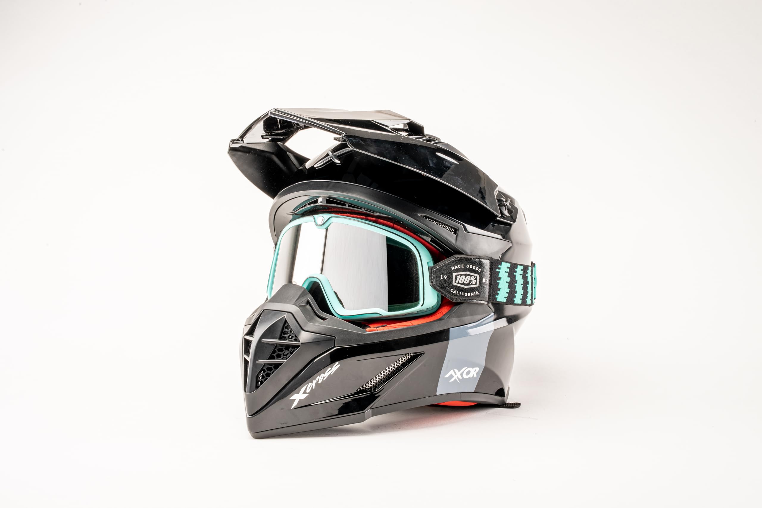 AIMMAX EYE SAFETY MOTORCYCLE HELMET GOGGLES (CYAN) 1