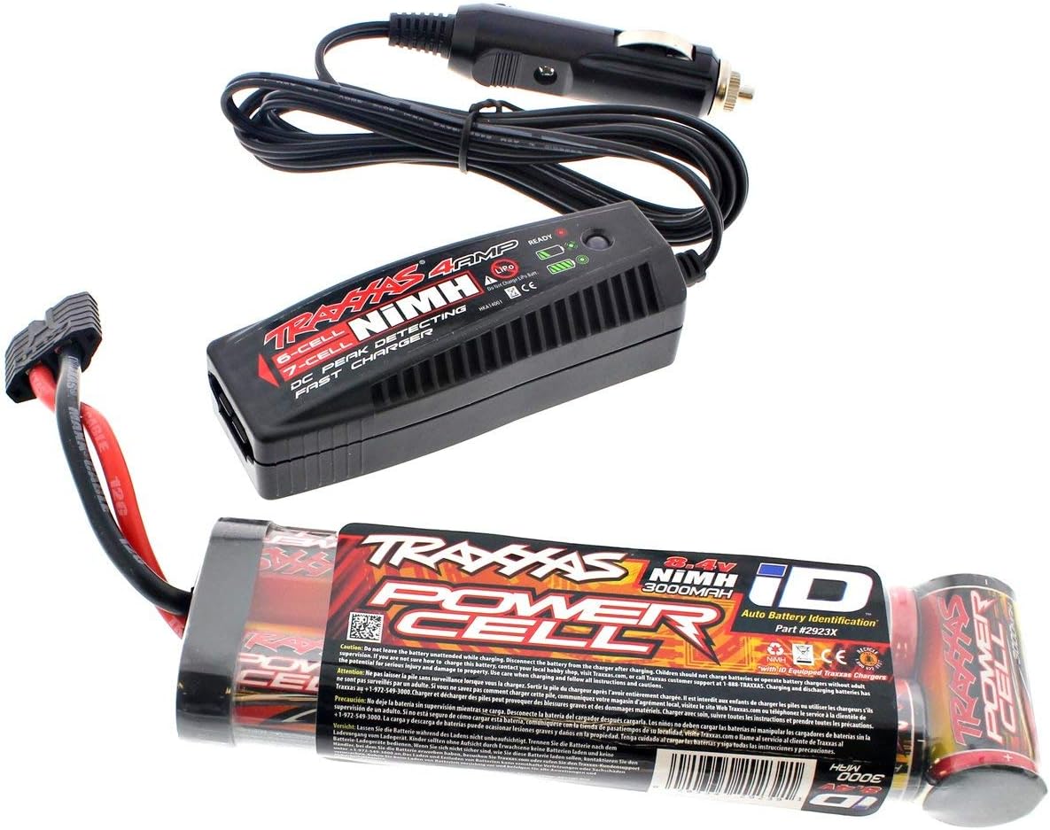 Batería NiMH 8,4V 3000 MAh Con Conector ID Para Traxxas – Compatible Con Cargador EZ Peak Plus, Recargable Para Coches RC