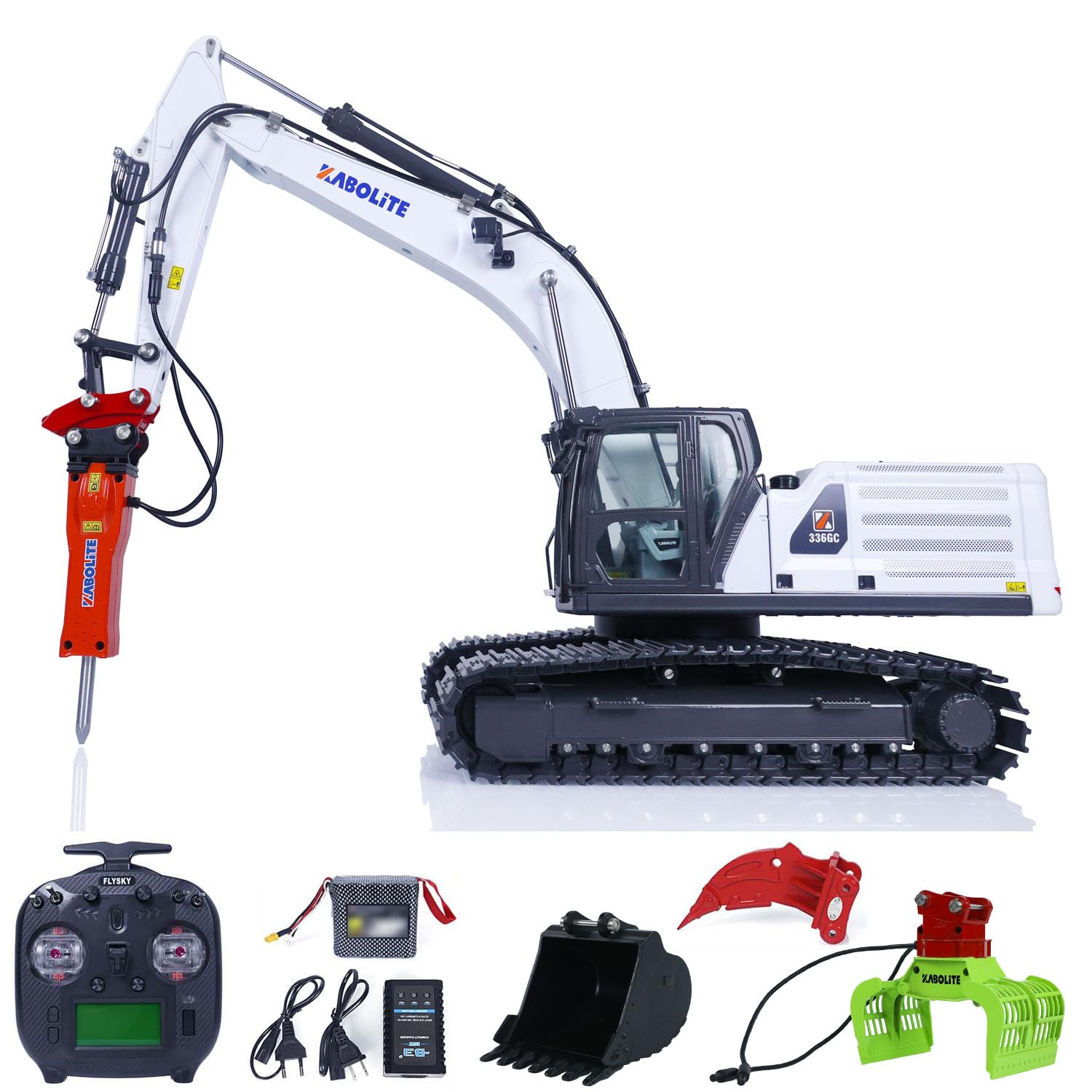 Kabolite K961S 1/18 RC Pelle hydraulique HUINA Version améliorée K336GC Digger