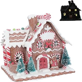 Gisela Graham Light Up Gingerbread House Christmas Decoration