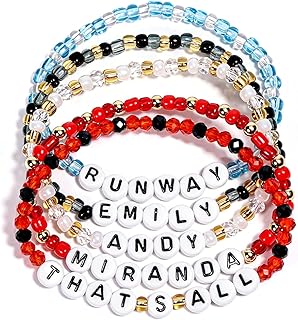 AICase for The Devil Wears Prada 2 Inspired Merch Bracelets, Beaded Bracelet Gifts Stuff Outfits Shirt Tshirt Accessories Thats All Jewelry Merchandise for Women Birthday Movie Lovers Mothers Day