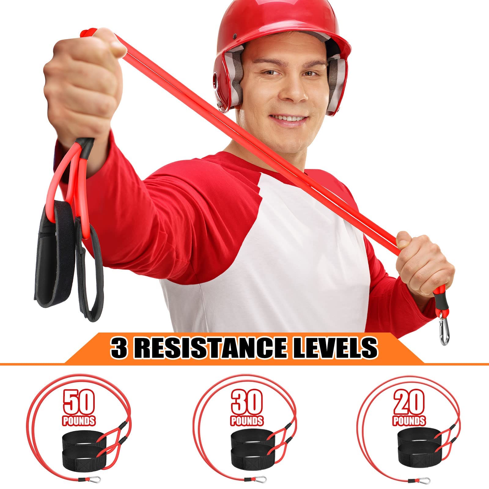 3 Pieces Baseball Bands Baseball Resistance Exercise Bands Baseball Pitching Training Bands for