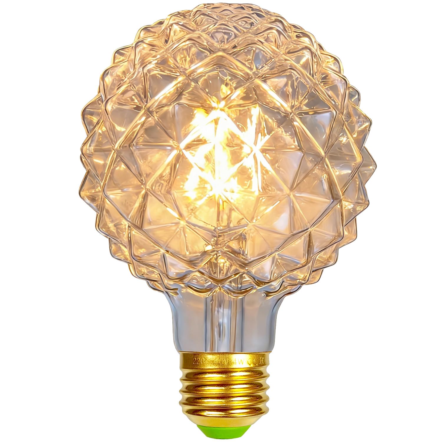 xinfulin Classic Edison LED Bulb G95, 4W (40W Equivalent), 400 Lumens, 2700K Warm White, Durian Shape, E27 Base, 220-240V, Industrial Retro Decorative Light