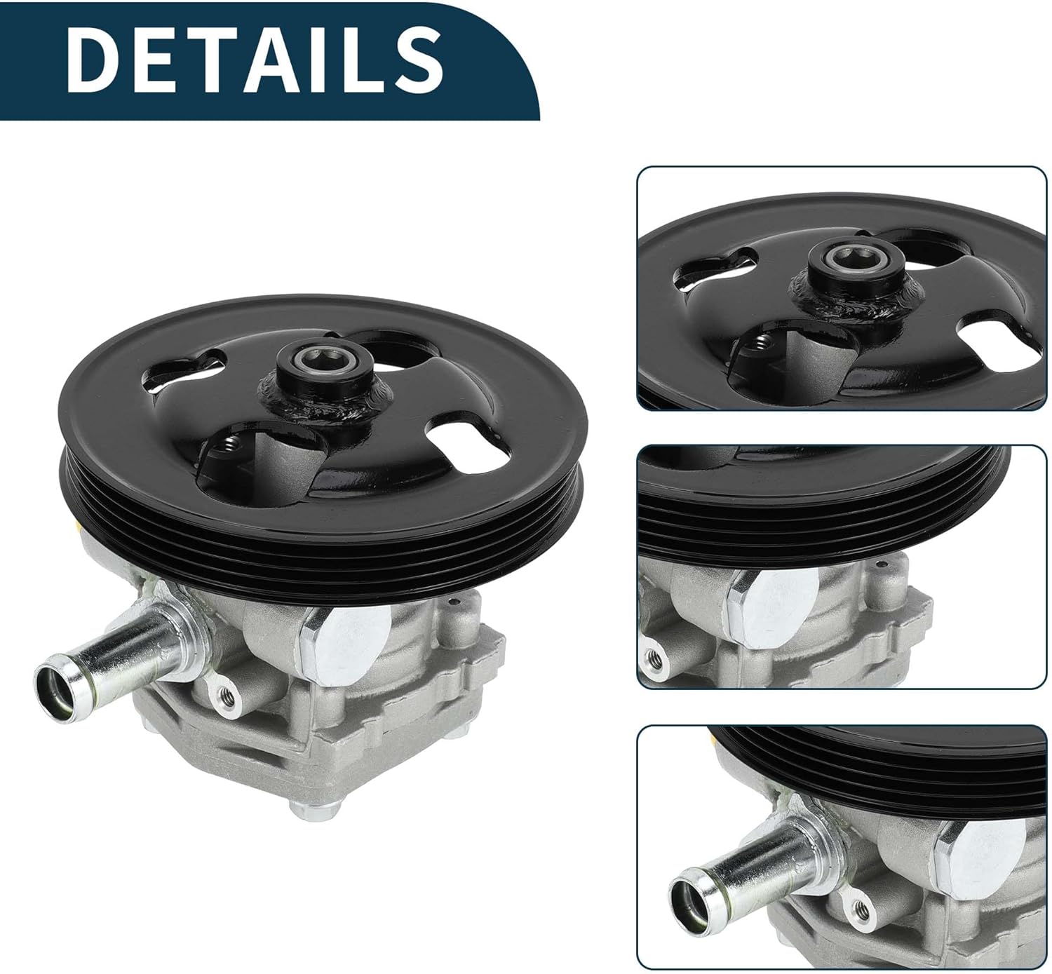 Power Steering Pump with Pulley for Chevrolet Tracker 2.5L V6 2001-2004 for Suzuki Grand Vitara 2.5L 1999-2005 No.49100-65D30/21-5269 1 Pcs