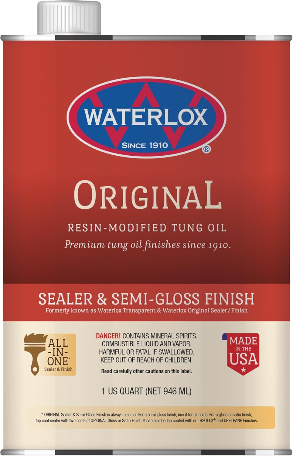 Waterlox Original, Sealer/Finish, 1qt. Net 946 ml
