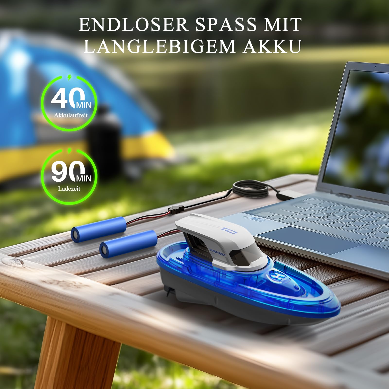 SYMA Ferngesteuertes Boot 2er Set für Kinder 8-12 Jahre, RC Rennboote mit LED & Wasserspray, 20 Min pro Boot, 40 Min Gesamt, Spielzeug für Pool & See, Geschenk für Jungen & Mädchen