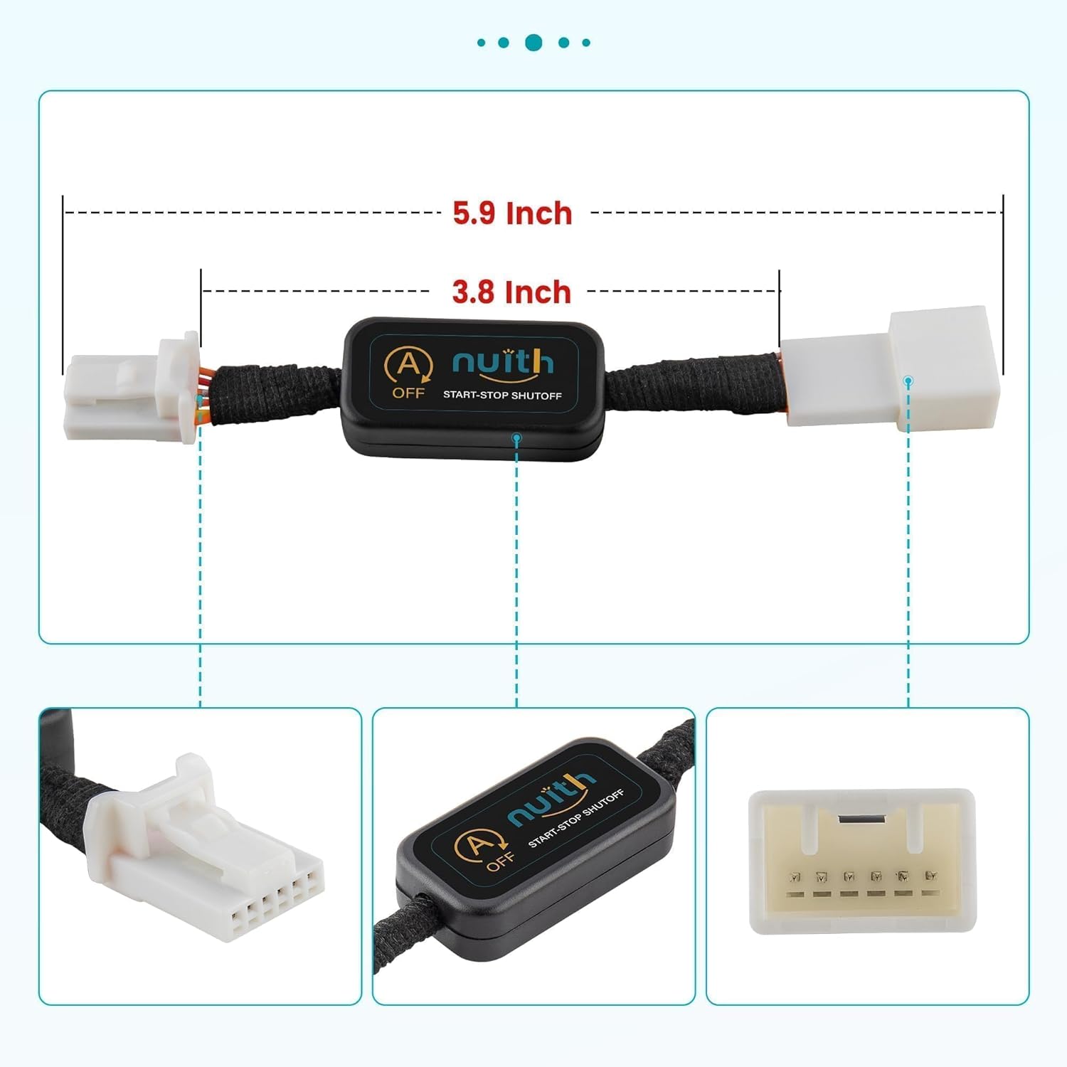 NuIth Auto Start Stop Eliminator Fits for 2020-2024 Toyota Highlander, 2022-2024 Tundra TDA3, 2023-2024 GR Corolla, Highlander Auto Start Stop Delete Cable