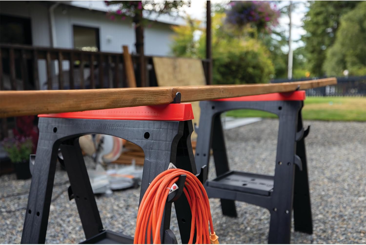 Performance Tool W54009 Heavy Duty Plastic Sawhorse Set (450 lb capacity, 900 lbs Total)