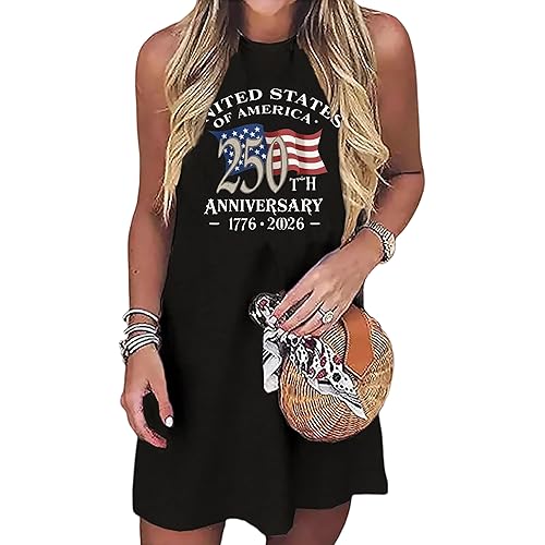 Sun Salt Sand Coconut Tree Tank Mini Dress for Women Sleeveless Beach Praty Shirts Summer Vacation Short Mini Dresses