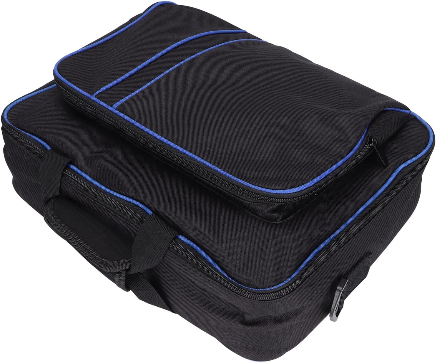 Travel Carrying Bag Portable Travel Carrying Bag Large Capacity Protective Console Case for PS5 Games Controller and Game Console Storage Pack for PS5(Blue Black)