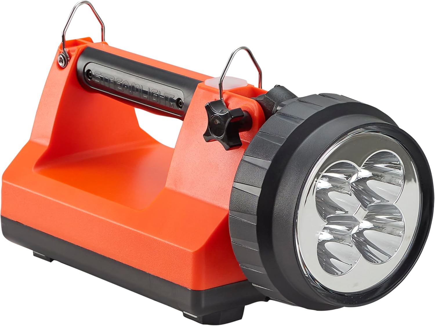 Streamlight 45851 E-Spot LiteBox 1500-Lumen 110000 Candela Rechargeable Spot Beam Lantern with AC/DC Charging, Heavy Duty Shoulder Strap, and Mounting Rack, Orange
