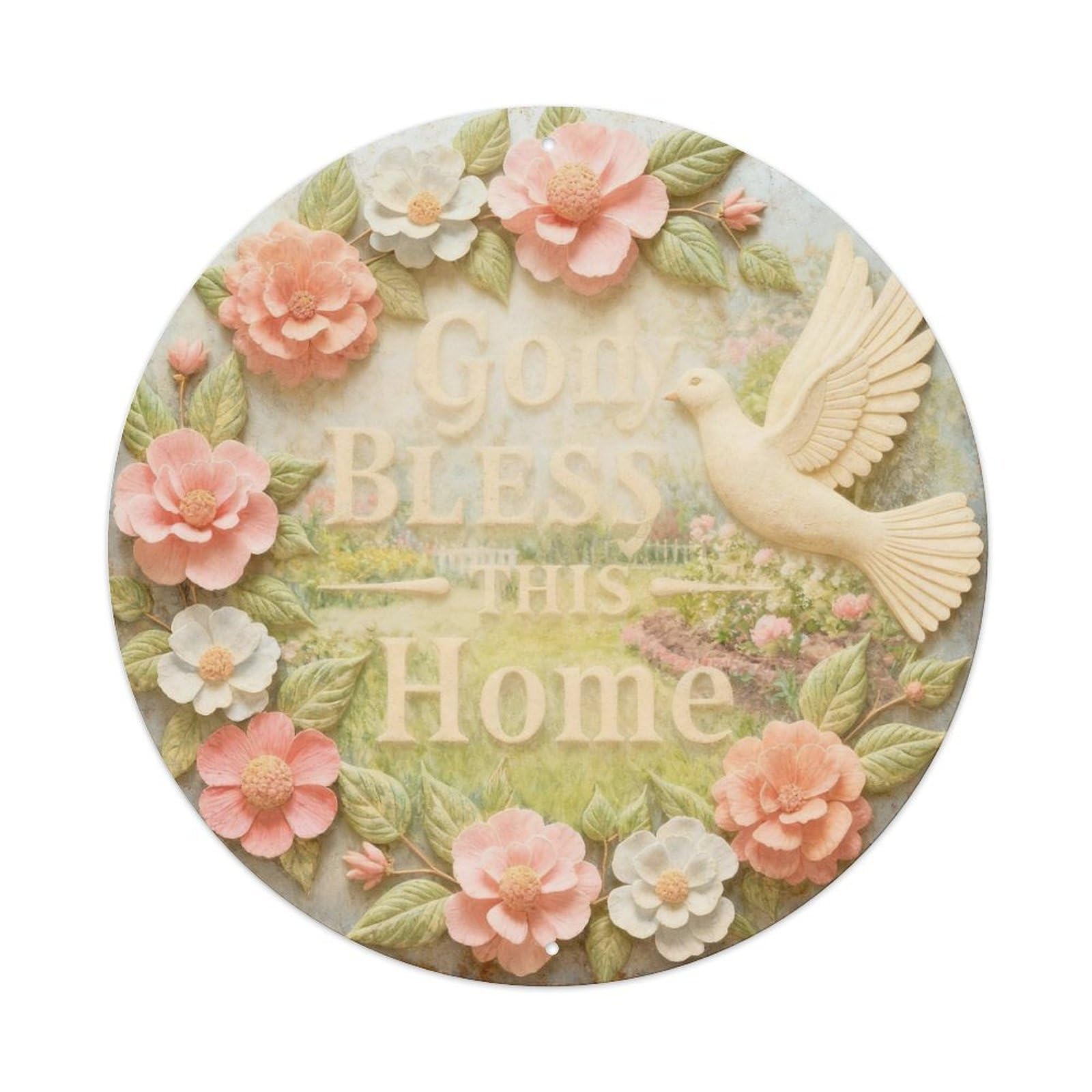 Peony Bloom Metal Tin Sign Plaque