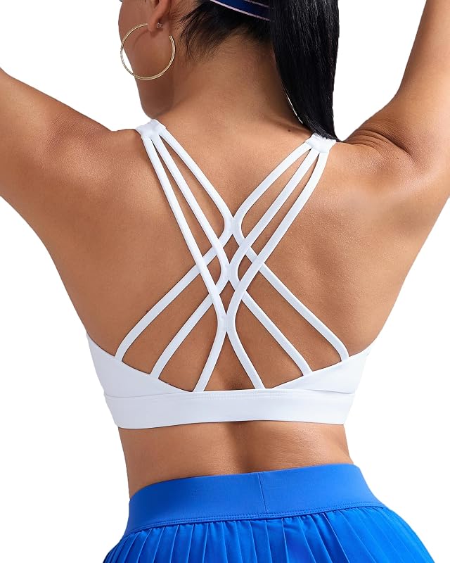 RUNNING GIRL Sports Bras for Women High Support Molded Cup High Impact Sports Bras with Sewn in Pads