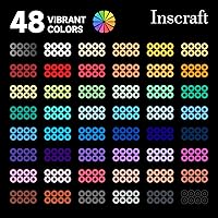 Vista 3 de INSCRAFT 28,000 cuentas mini fusibles, cuentas de 2.6 mm de 48 colores con 7 tableros de clavijas, 15 hojas de planchado, 2 pinzas, 2 papeles