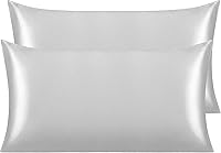 Vista 137 de NTBAY - Fundas de almohada de satén para cabello y piel, fundas de almohada sedosas de lujo con cierre de sobre.