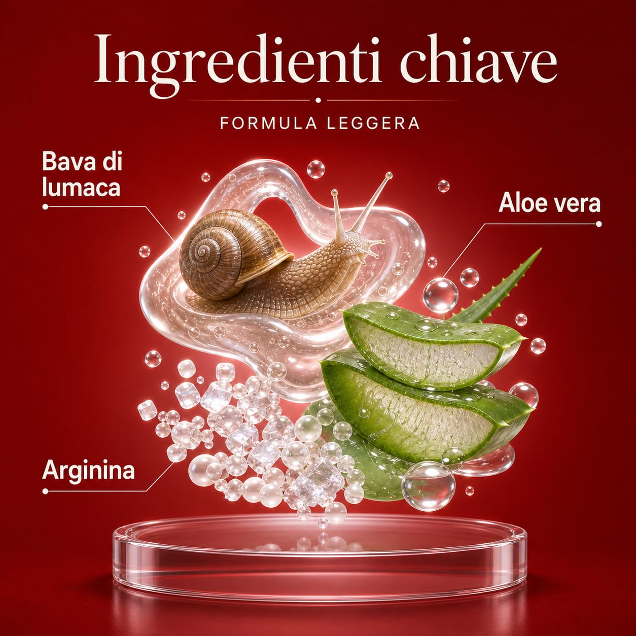 Balù Siero Viso Anti Age alla Bava di Lumaca Purissima con Aloe Vera | Siero Idratante, Illuminante e Levigante | Made in Italy | 30 ml