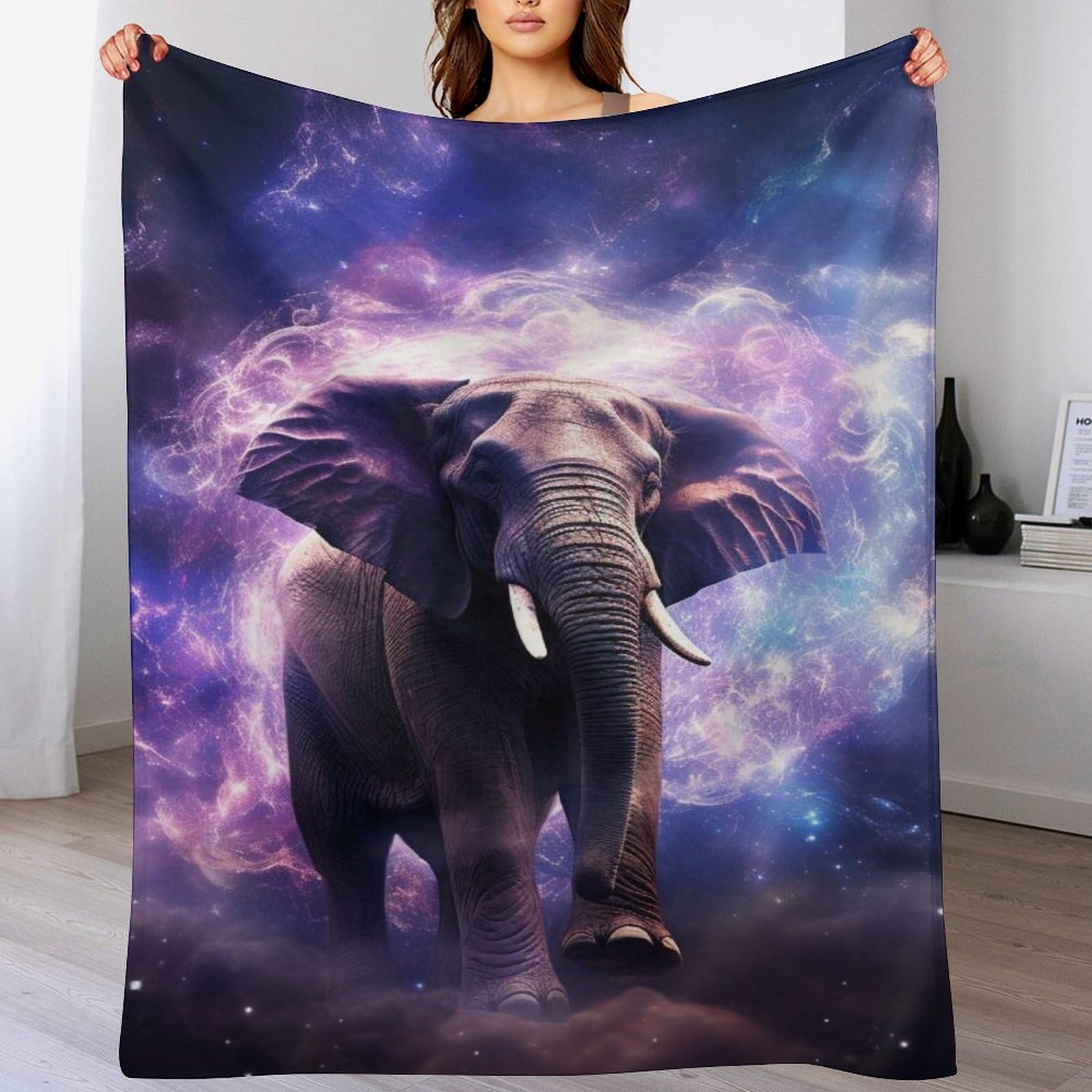 Couverture chaude éléphant douce et lavable pour enfant