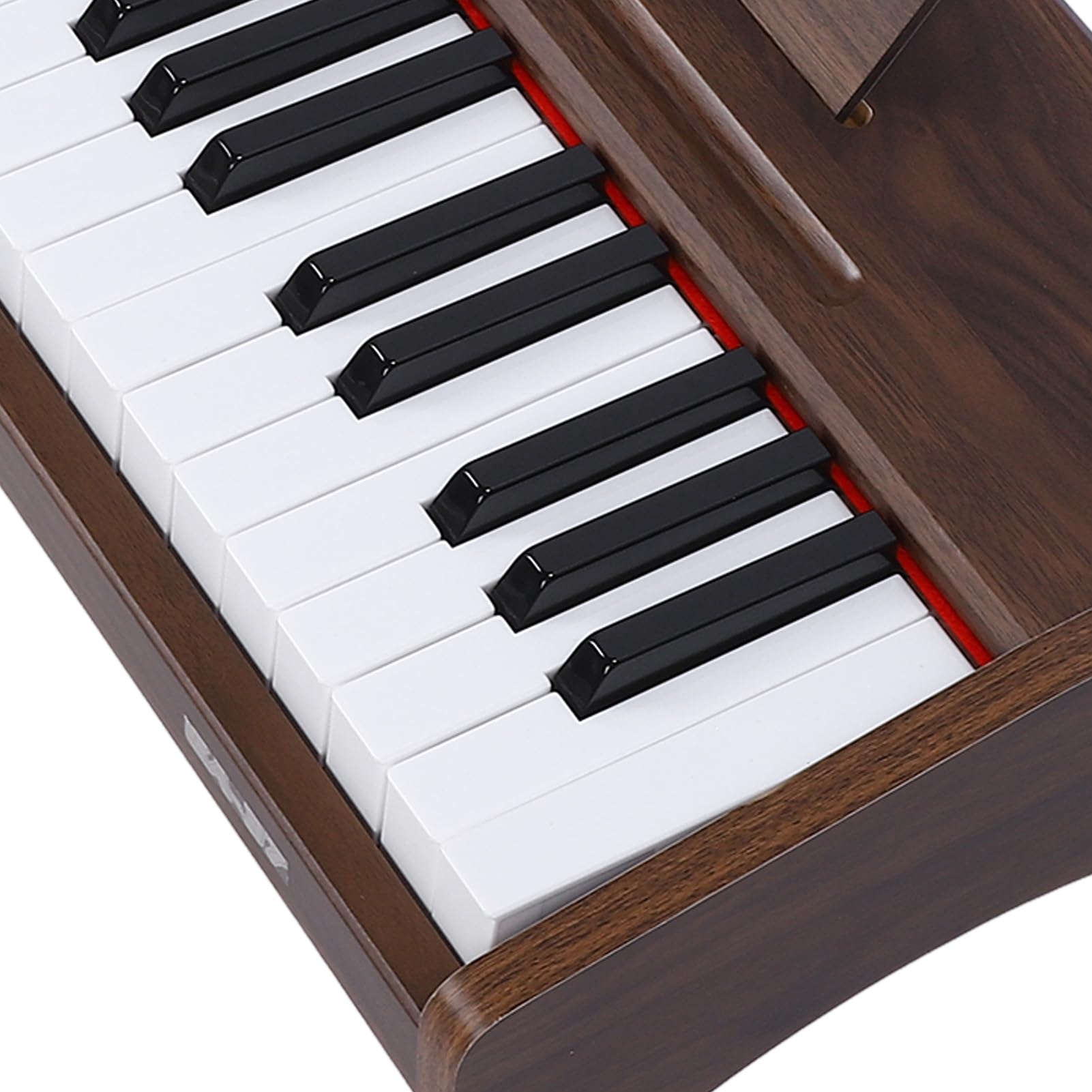 Tbest 37 Tastie di Tastiera Elettronica per Pianoforte per Pianoforte Elettronico con Finitura a Venatura in Legno 2,2 Cm Tasti Standard per Principianti e Giocatori Esperti