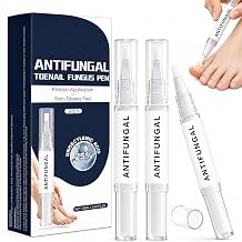 Extra Strength Toe Nail Renewal Pen with 25% Undecylenic Acid - Gentle & Non-Greasy Solution for Thick, Yellow, Brittle & Discolored Toenails and Fingernails, Value 3-Pack