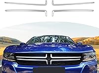 Vista 7 de RT-TCZ Para Cargador Parrilla Delantera Insertos Trim Cubierta Rojo para Dodge Charger 2015 up Rojo Exterior Accesorios 4 unids
