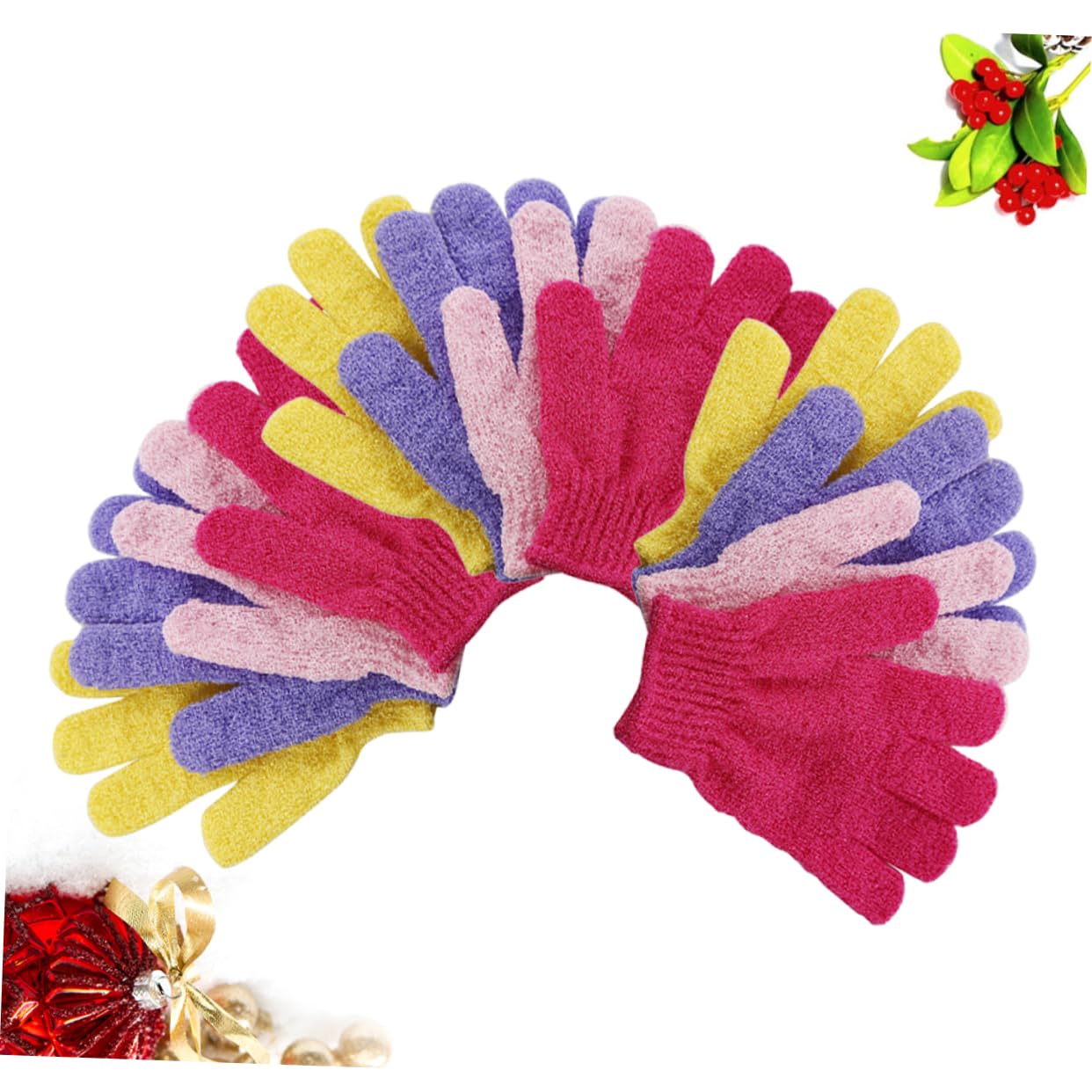 Healeved 36 Piezas guantes exfoliantes exfoliating gloves guantes de cinco dedos guantes de baño guantes de masaje corporal guantes de ducha Cuerpo toalla de baño frotar barro