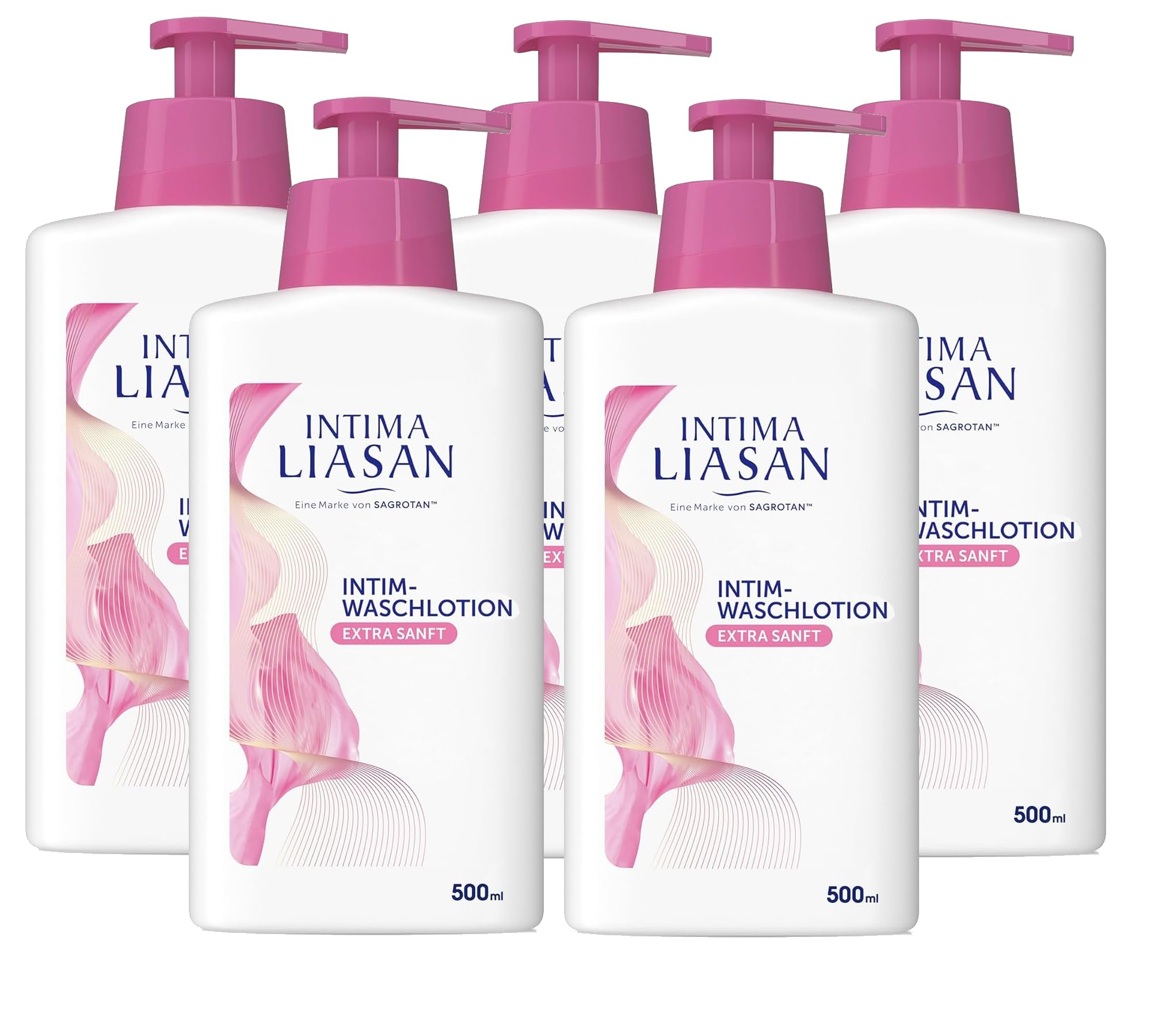 Sagrotan Intima Liasan Sensitive Intimpflege-Tücher (20 Stück) - Seifenfreie & Biologisch Abbaubare Feuchttücher