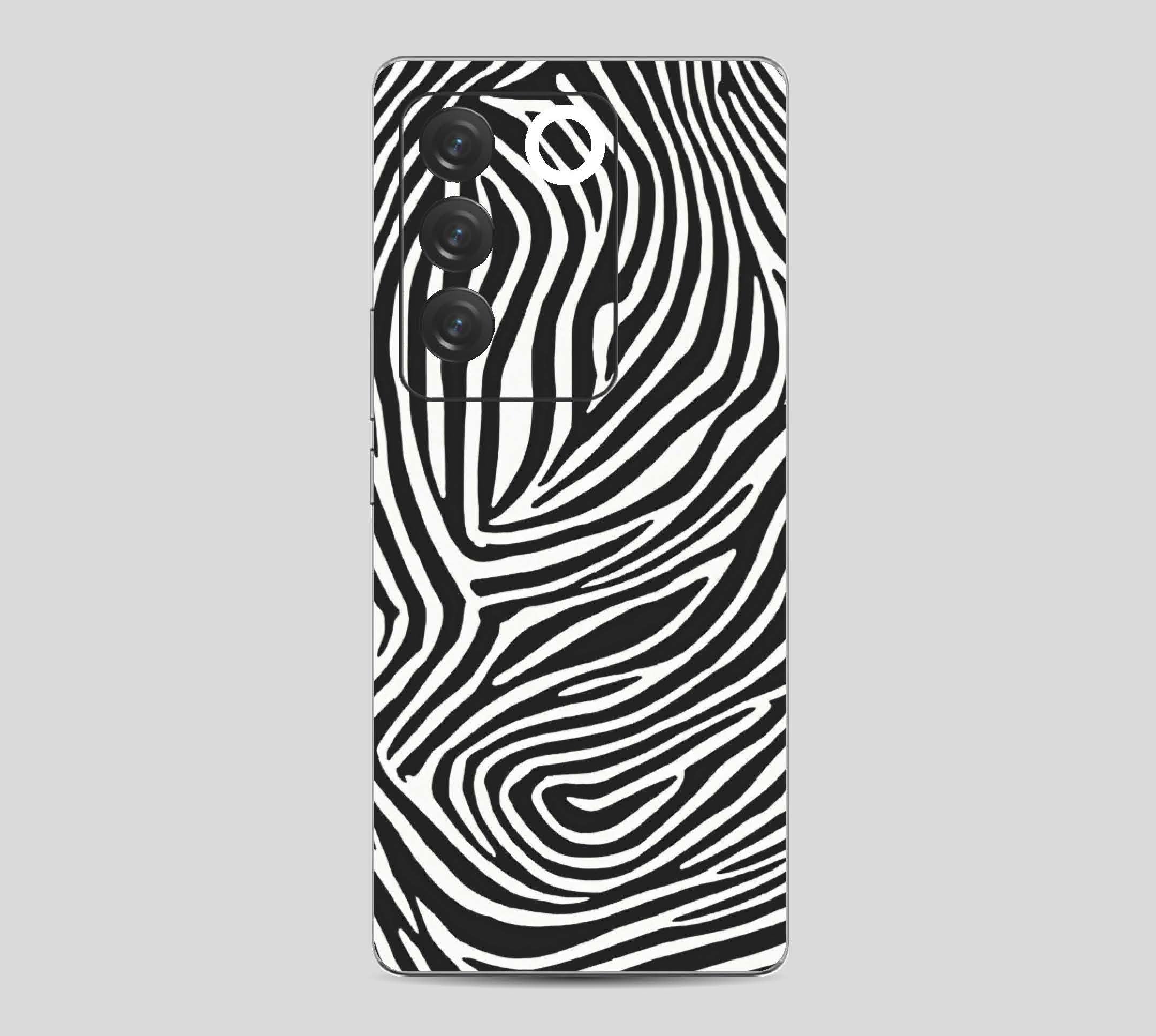 Vybe The Smart Choice Vivo V27 Pro Mobile Back Skin with Embossed (Coverage - Back + Camera +Side) (Zebra Pattern)