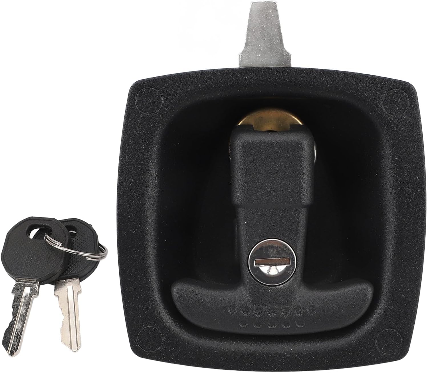 Aynefy T Handle for RV – Black Compression Lock Door Handle, Heavy-Duty Alloy Construction, Matte Black Finish, Fits Standard RV Entry Doors