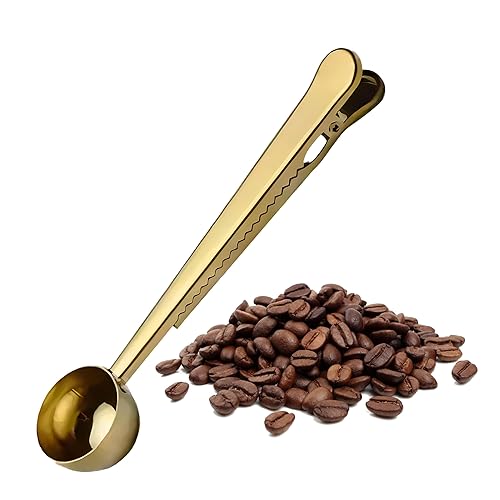 DI'FRANT® Coffee Bean Measuring Spoon with Bag Clip | Stainless