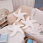 Oreiller de White Starfish pour Couch and Bed, Oreil de lancement de décoration côtière, Oreillette Accent thème Ocean Beach pour salon