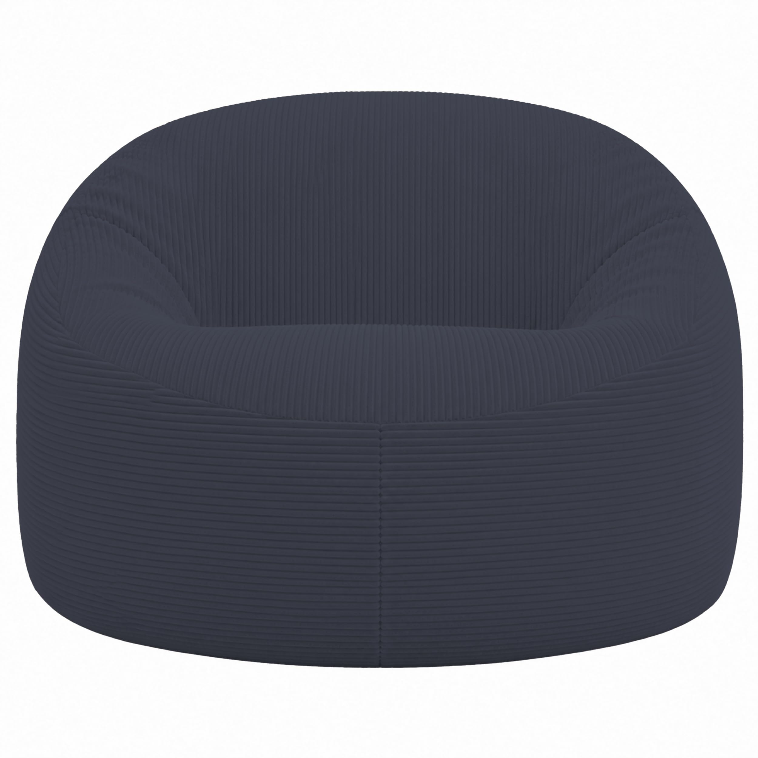 bananair - Sitzsack aus Cordstoff Breit Gerippt für Erwachsene und Kinder - Weich, Bequem und Elegant - Optimale Unterstützung - Sitzsack Sessel XXL mit Füllung, Bean Bag (100 cm, Dunkelblau)