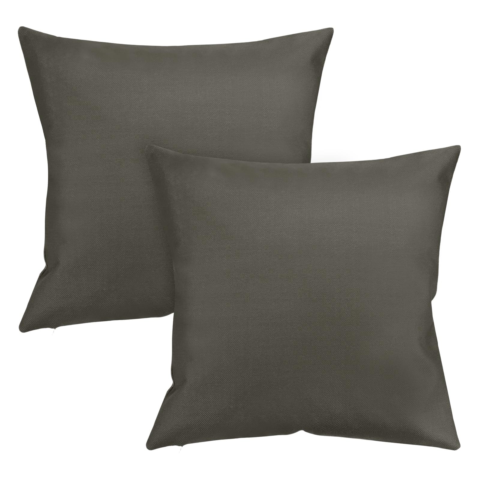 M METERXITY 2-Pack Outdoor Pillows Covers, 45x45cm Modern Throw Pillows Cover for Tent/Patio/Garden Couch Sofa, Waterproof Boho Pillowcases [Dark Brown]