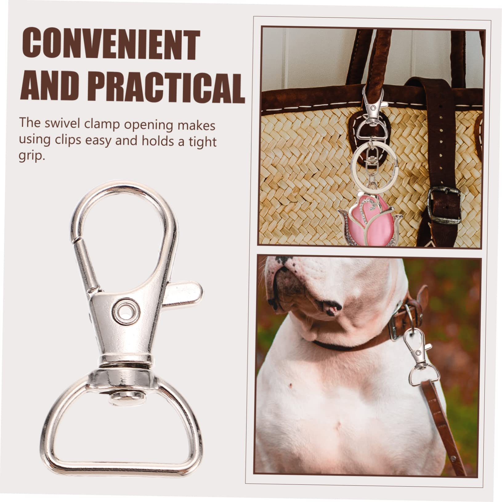 90piezas Ganchos De Lanyard Clip Giratorio Para Manualidades y Correas De Perro Fácil Instalación y Uso Para Proyectos y Accesorios De Bolsas
