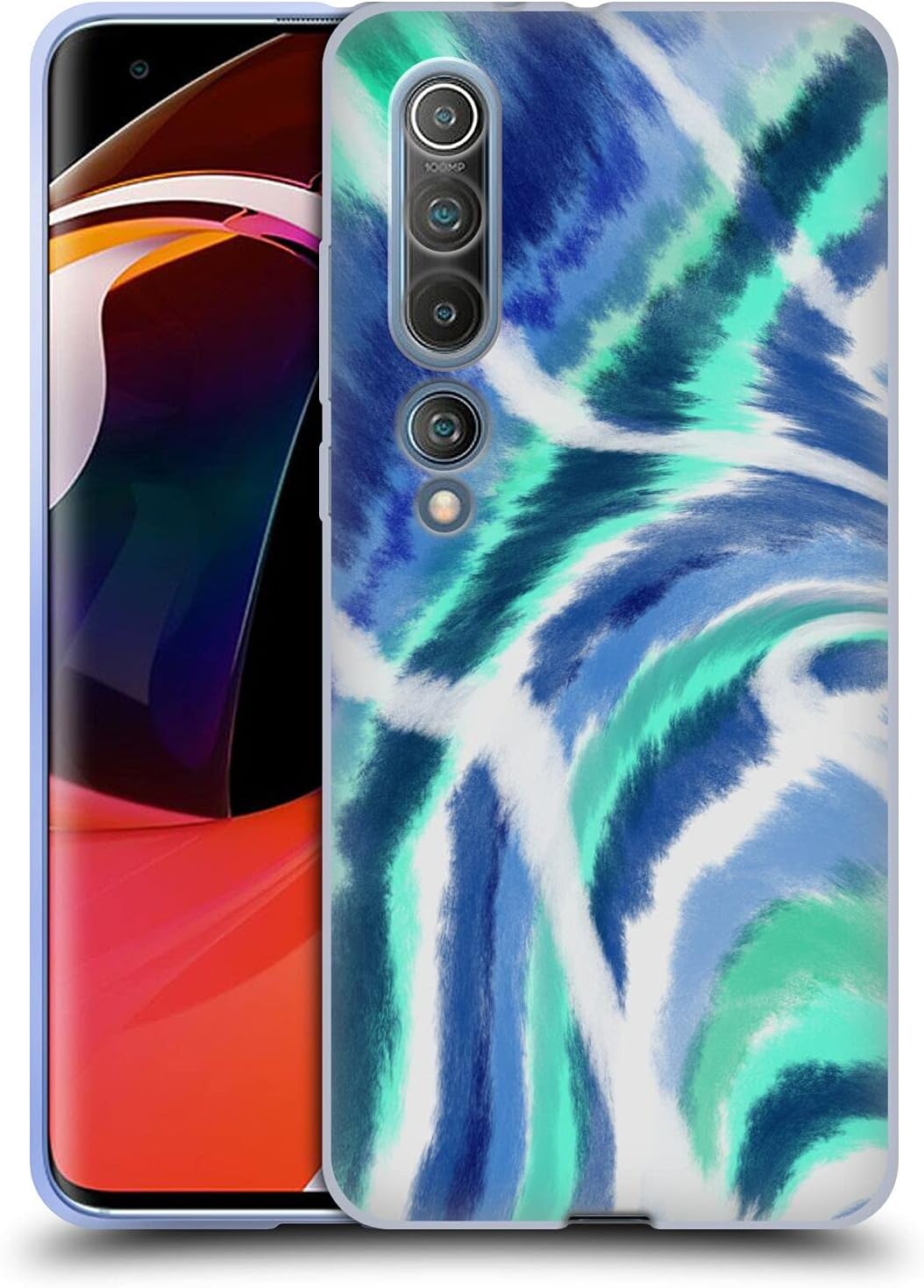 Head Case Designs Officially Licensed Suzan Lind Blue Green White Tie Dye 2 Soft Gel Case Compatible with Xiaomi Mi 10 5G / Mi 10 Pro 5G