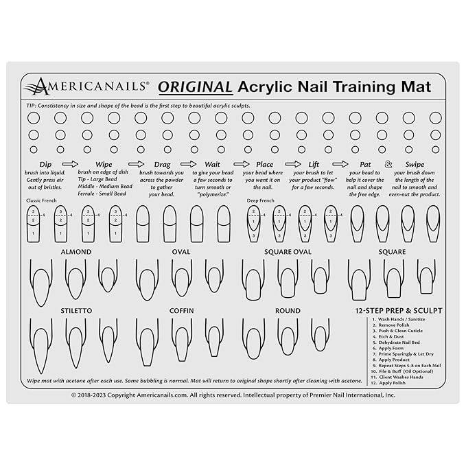 Alfombrilla de Entrenamiento para Uñas Acrílicas Americanails de Silicona miniatura 3