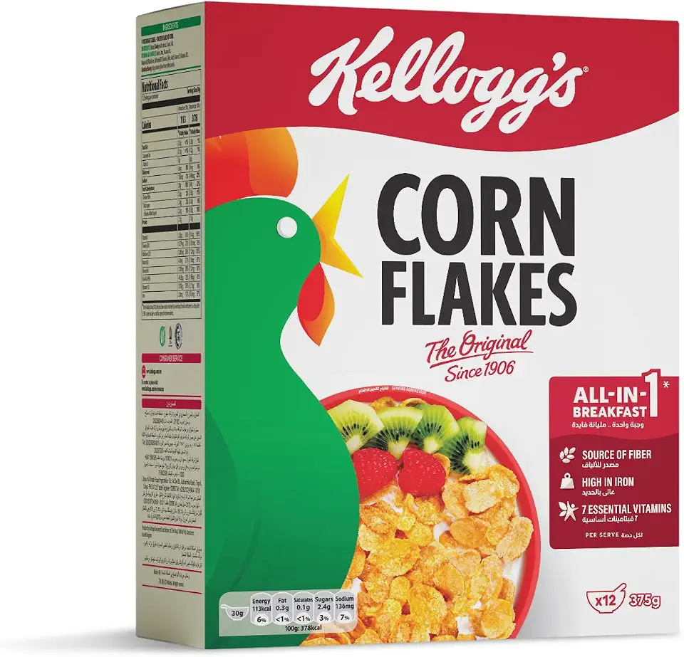 Kellogs corn flakes cereal, 375g - pack of 1