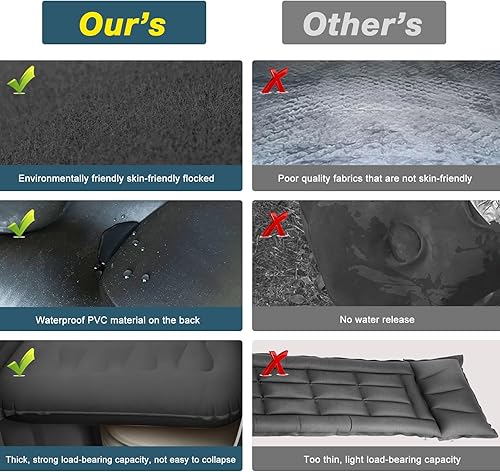 Miniatura 4 de Colchón de aire para SUV, cama de campamento, colchón de automóvil, asiento trasero, portátil, plegable, cama de aire para automóvil, SUV,