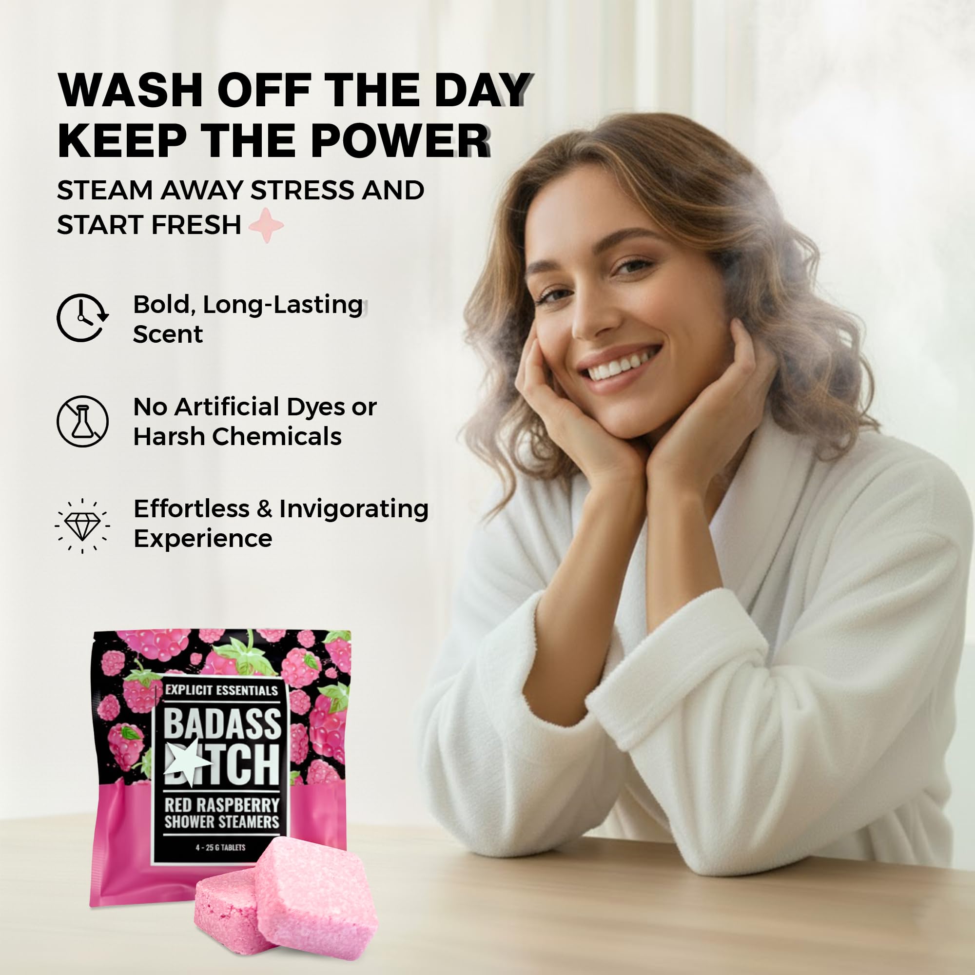 Amazon.com: Explicit Essentials Bad Ass B Shower Steamers | Sweet