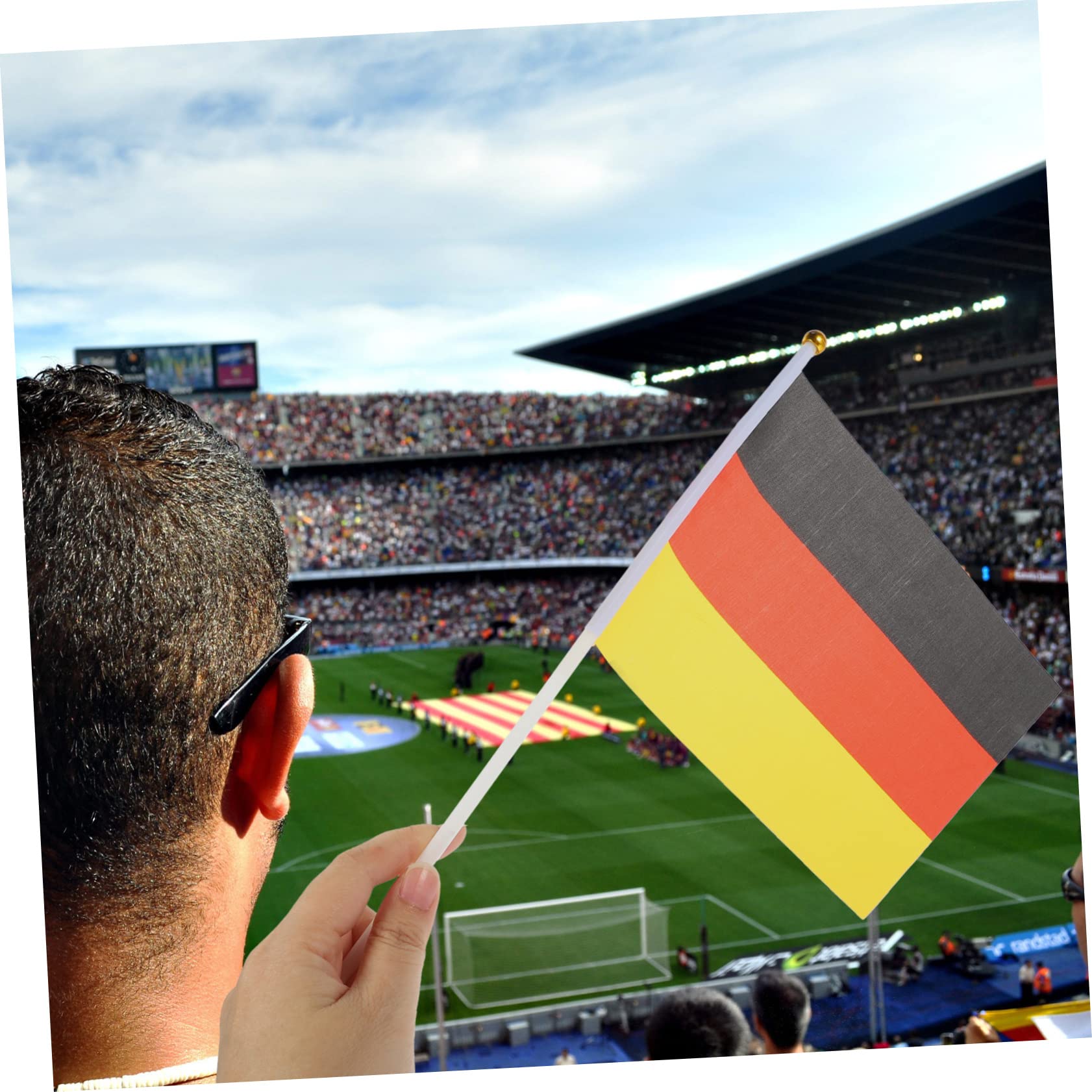 BESPORTBLE 200piezas Banderines De Fútbol Banderas Portátiles Para Eventos Deportivos Para Celebraciones y Animación Fiestas Diseño Vibrante y Resistente