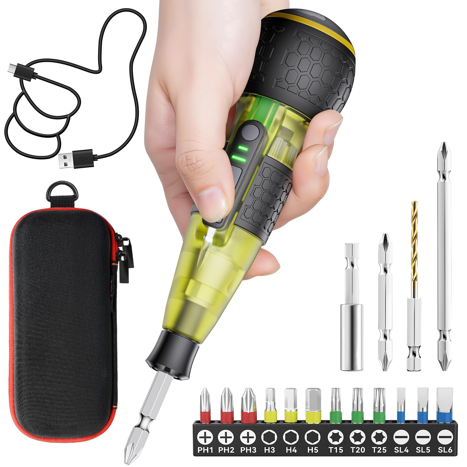 Amazon | Yacooda 電動ドライバー 小型 【伝統革新・中が見える電動