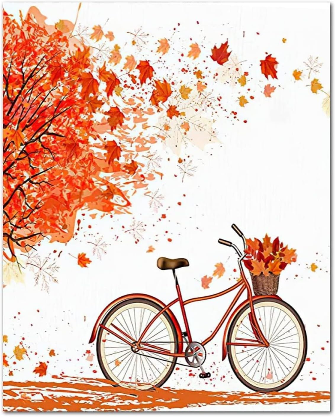 Fall Maple Leaves Bicycle Wood Signs Maple Leaves Wood Hanging Sign Retro Harvest Thanksgiving Wall Art Hanging Decoration For Indoor Holiday Home Classroom Office Housewarming Gift 10x8in